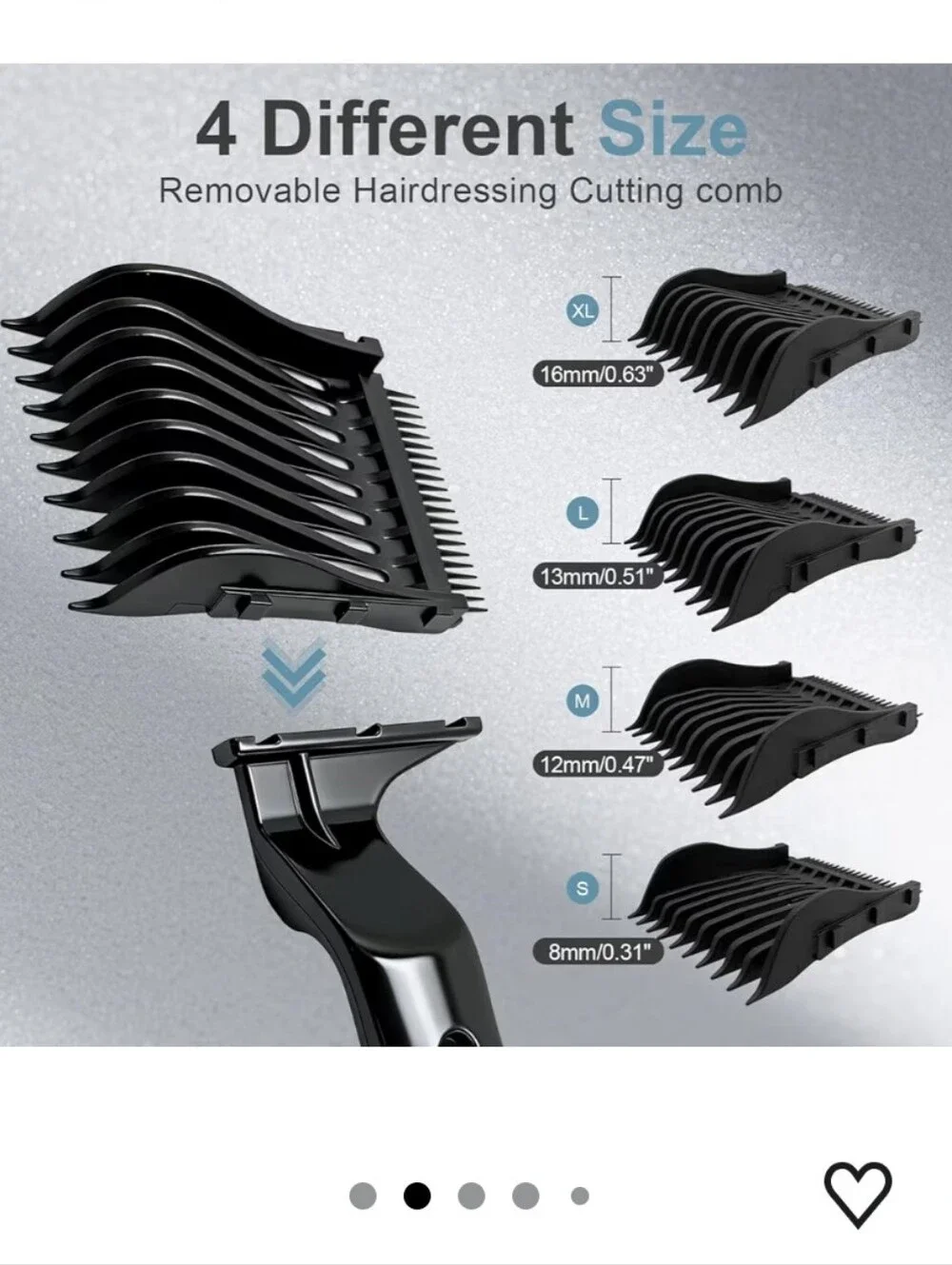 4-in-1 Detachable Blend Friend Fade Comb Set